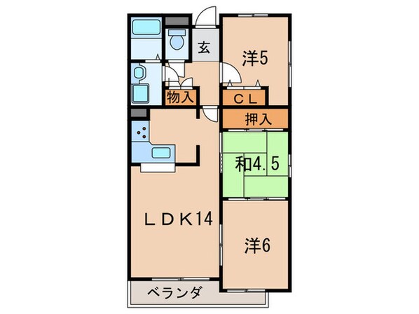 カ－サ－甲子園口Ⅱの物件間取画像